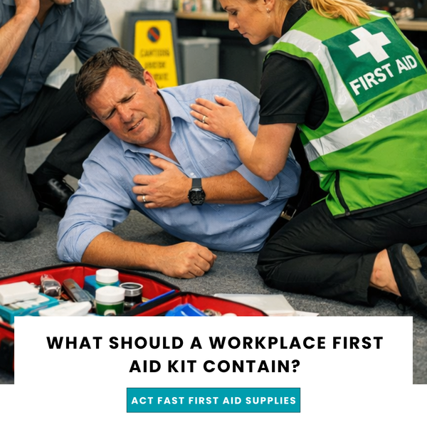 A man on the floor in distress being tended to be a first aider