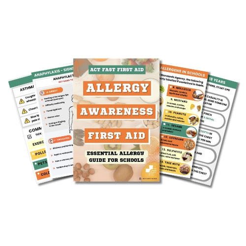 Allergy Awareness First Aid Cards for Schools