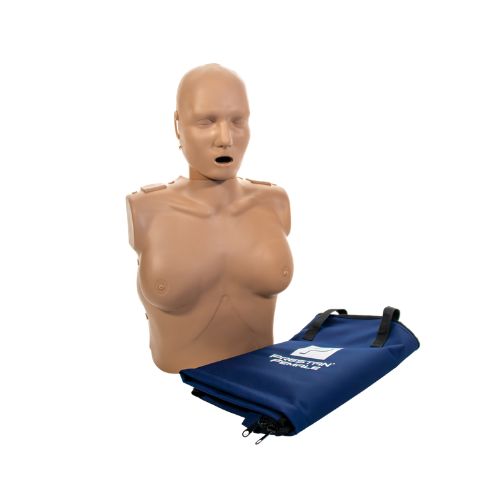 PRESTAN Professional adult female CPR training manikin with feedback monitor, single, for first aid and CPR training, dark-skin