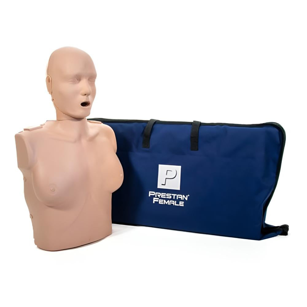 PRESTAN Professional adult female CPR training manikin with feedback monitor, single, for first aid and CPR training, medium-skin