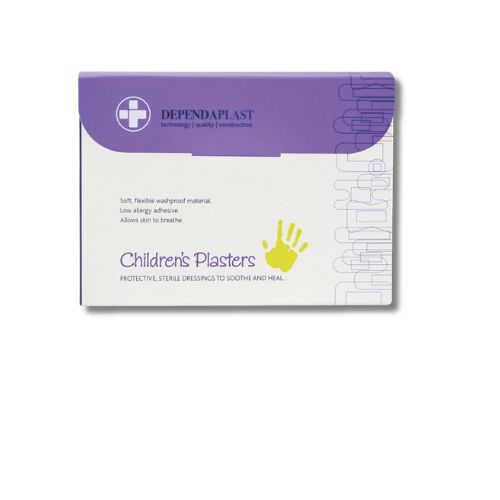 Dependaplast – Washproof Plasters – Assorted – Children's – Box of 100 for minor cuts and grazes