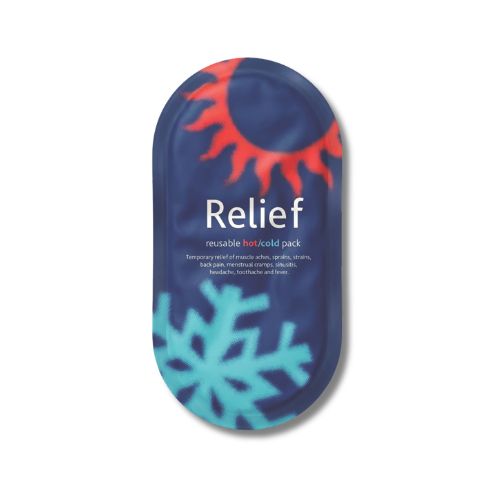Relief Reusable Hot and Cold Pack for relieving, aches pains and swelling in first aid related injuries
