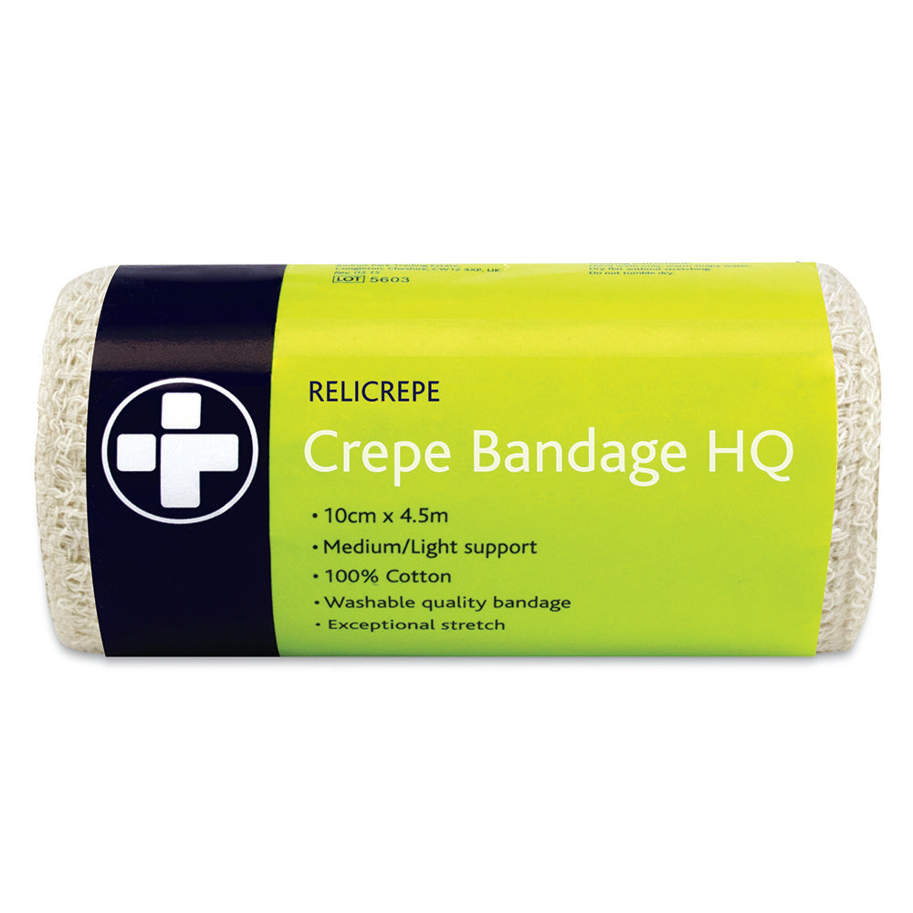 Relicrepe Crepe Bandage HQ – 10cm x 4m for minor aches and sprains