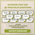 True/False Questions – Outdoor First Aid to test learners on first aid training sessions